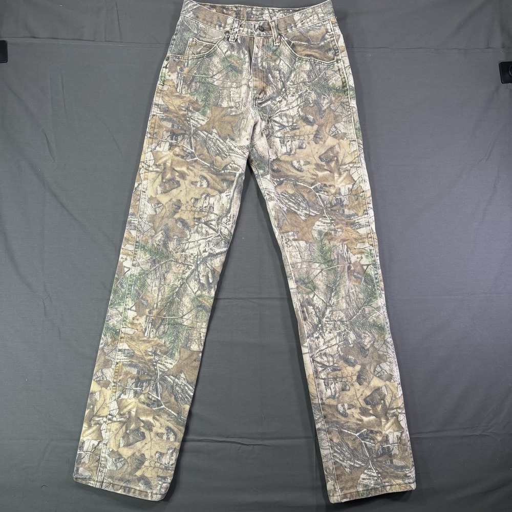 Vintage Wrangler Pro Gear Camo Pants Faded Fits Size 27X32 Straight Leg